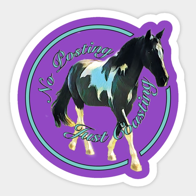 No Posting Just Coasting Tennessee Walking Horse Sticker by AnimalsAndSuch